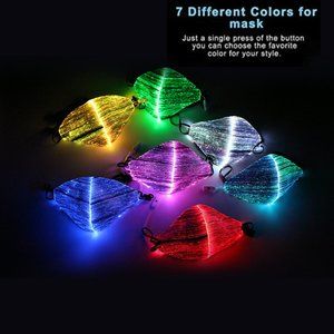 BLACK- FIBER OPTIC LIGHT UP MASK